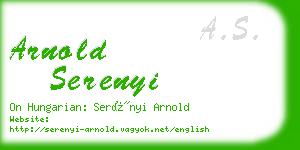 arnold serenyi business card